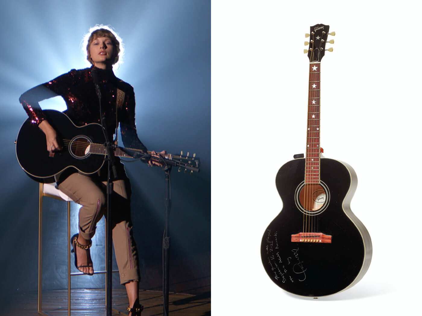 Taylor Swift at the ACM Awards 2020 / Taylor Swift's Gibson J-180