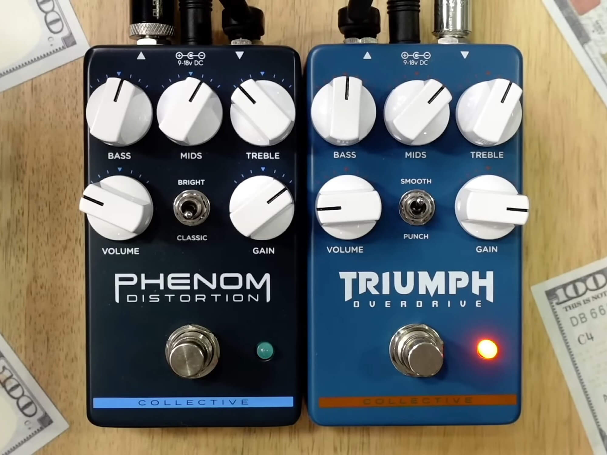 [L-R] Wampler Phenom and Triumph pedals